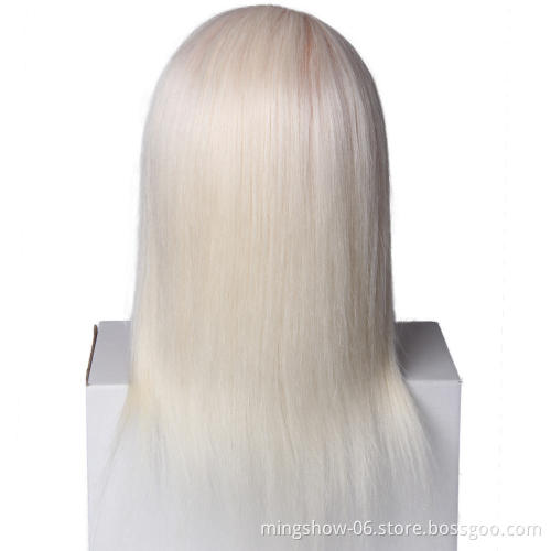 Real Hair Training Head blonde For Salon Hairdressing Mannequin Dolls professional styling head can be curled
